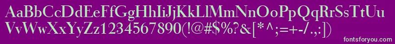 TiemannRoman Font – Green Fonts on Purple Background