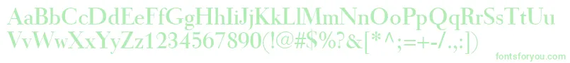 TiemannRoman Font – Green Fonts on White Background