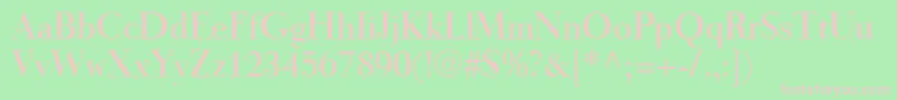 TiemannRoman Font – Pink Fonts on Green Background