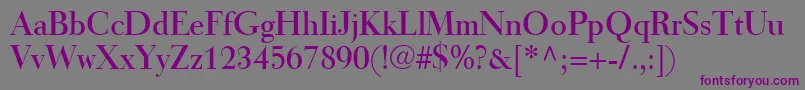 TiemannRoman Font – Purple Fonts on Gray Background