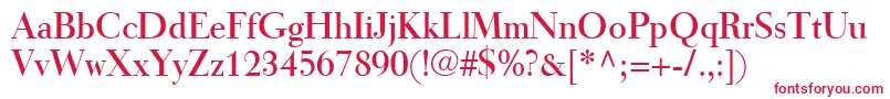 TiemannRoman Font – Red Fonts on White Background