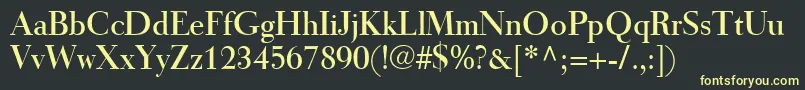TiemannRoman Font – Yellow Fonts on Black Background