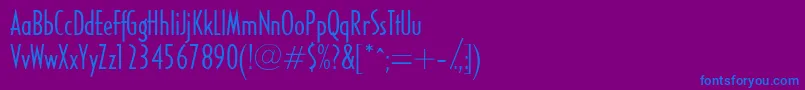 Halseylightcondssk Font – Blue Fonts on Purple Background