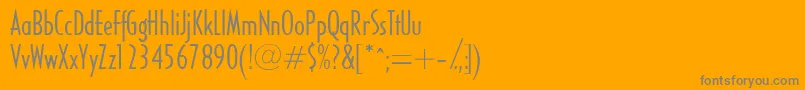 Lisätietoja Halseylightcondssk-fontista Halseylightcondssk-fontti – harmaat kirjasimet oranssilla taustalla