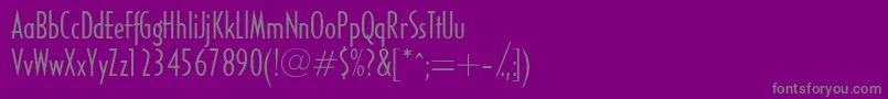 Weitere Informationen zur Halseylightcondssk-Schriftart Halseylightcondssk-Schriftart – Graue Schriften auf violettem Hintergrund