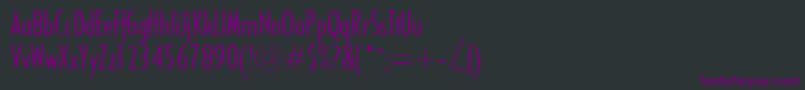 Шрифт Halseylightcondssk – фиолетовые шрифты на чёрном фоне