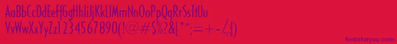 Halseylightcondssk Font – Purple Fonts on Red Background
