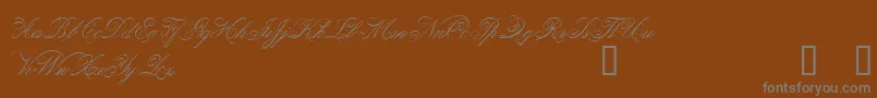 Belphebe-Schriftart – Graue Schriften auf braunem Hintergrund