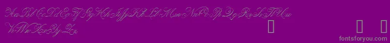 Belphebe Font – Gray Fonts on Purple Background