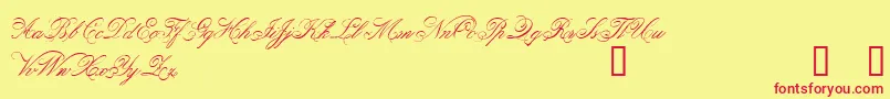 Belphebe Font – Red Fonts on Yellow Background