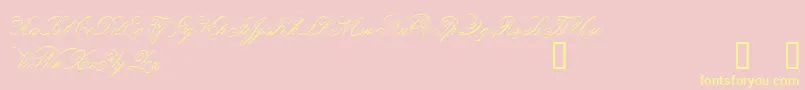 Belphebe Font – Yellow Fonts on Pink Background