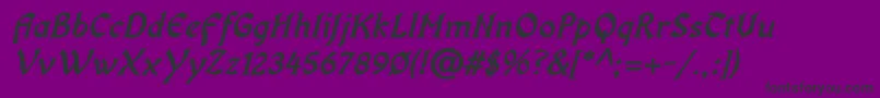 OldaniaadfstdBolditalic Font – Black Fonts on Purple Background