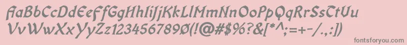 OldaniaadfstdBolditalic Font – Gray Fonts on Pink Background