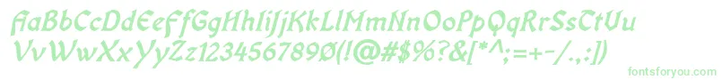 OldaniaadfstdBolditalic Font – Green Fonts on White Background