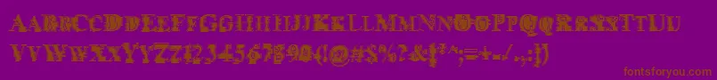 PsiBorgzStreetScrawl Font – Brown Fonts on Purple Background