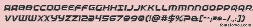 Fedserviceacadital Font – Black Fonts on Pink Background