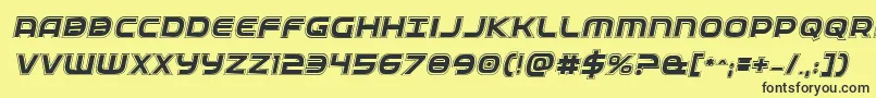 Fedserviceacadital Font – Black Fonts on Yellow Background