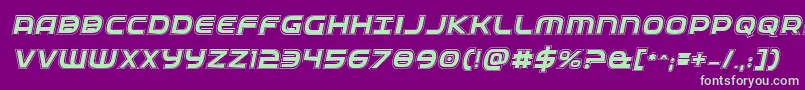 Fedserviceacadital Font – Green Fonts on Purple Background