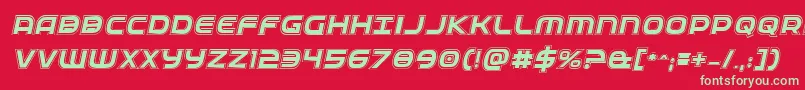 Fedserviceacadital Font – Green Fonts on Red Background