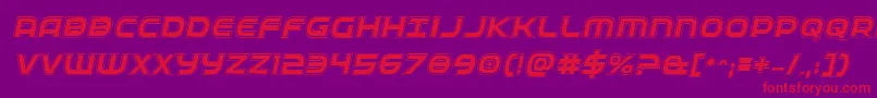 Fedserviceacadital Font – Red Fonts on Purple Background