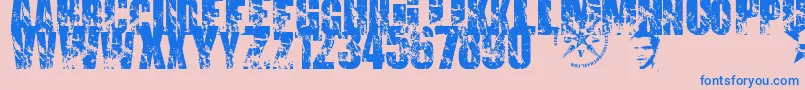 PromsesBrokenDream1 Font – Blue Fonts on Pink Background