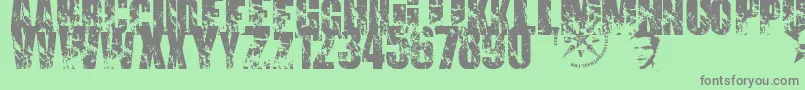 PromsesBrokenDream1 Font – Gray Fonts on Green Background