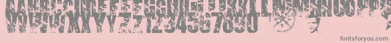 PromsesBrokenDream1 Font – Gray Fonts on Pink Background