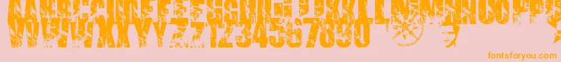 PromsesBrokenDream1 Font – Orange Fonts on Pink Background