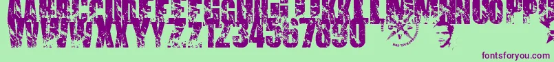 PromsesBrokenDream1 Font – Purple Fonts on Green Background