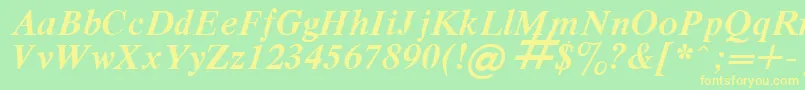 Respect9 Font – Yellow Fonts on Green Background