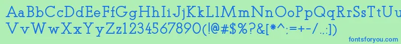 フォントTeletexMedium – 青い文字は緑の背景です。