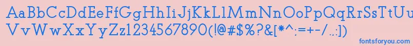 フォントTeletexMedium – ピンクの背景に青い文字