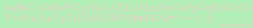 TeletexMedium Font – Pink Fonts on Green Background