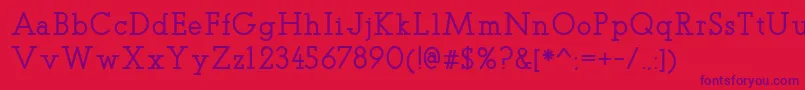 TeletexMedium Font – Purple Fonts on Red Background