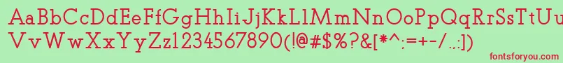 TeletexMedium Font – Red Fonts on Green Background