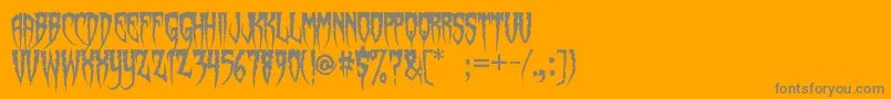 Spiderfingers-Schriftart – Graue Schriften auf orangefarbenem Hintergrund