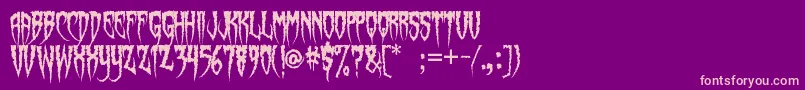 Spiderfingers Font – Pink Fonts on Purple Background