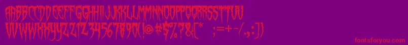 Spiderfingers Font – Red Fonts on Purple Background