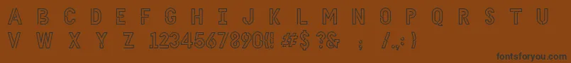 HellodenverdisplayregularV1.6 Font – Black Fonts on Brown Background