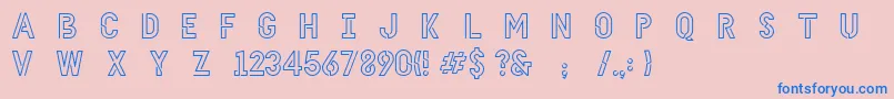 HellodenverdisplayregularV1.6 Font – Blue Fonts on Pink Background