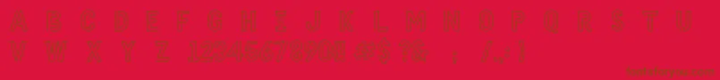 HellodenverdisplayregularV1.6-Schriftart – Braune Schriften auf rotem Hintergrund