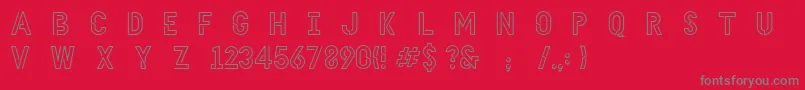 HellodenverdisplayregularV1.6 Font – Gray Fonts on Red Background