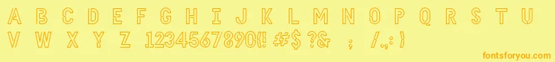 Шрифт HellodenverdisplayregularV1.6 – оранжевые шрифты на жёлтом фоне
