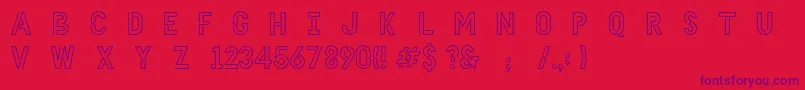 HellodenverdisplayregularV1.6 Font – Purple Fonts on Red Background
