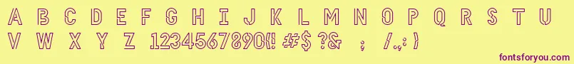 HellodenverdisplayregularV1.6 Font – Purple Fonts on Yellow Background