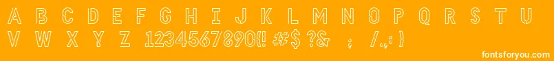 フォントHellodenverdisplayregularV1.6 – オレンジの背景に白い文字