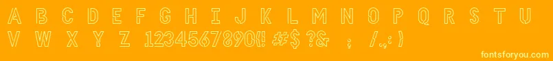 Шрифт HellodenverdisplayregularV1.6 – жёлтые шрифты на оранжевом фоне