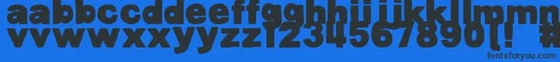 DjbBellyButtonInnie Font – Black Fonts on Blue Background