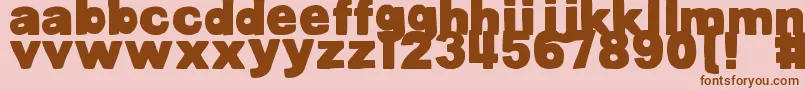 More about DjbBellyButtonInnie Font DjbBellyButtonInnie Font – Brown Fonts on Pink Background