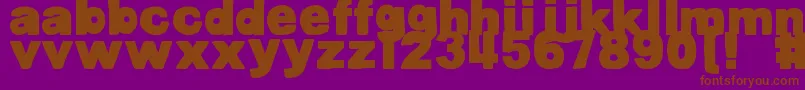 DjbBellyButtonInnie Font – Brown Fonts on Purple Background